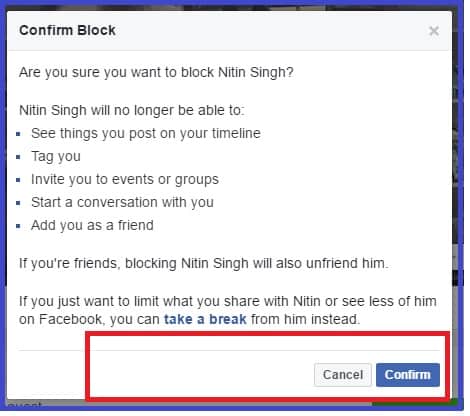 Facebook Block