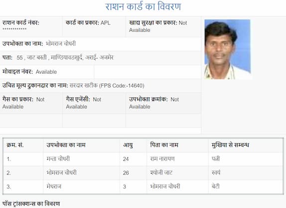 राजस्थान राशन कार्ड सूची 2021 देखें | राजस्थान राशन कार्ड नाम खोजे | जिले वार गांव की सूची