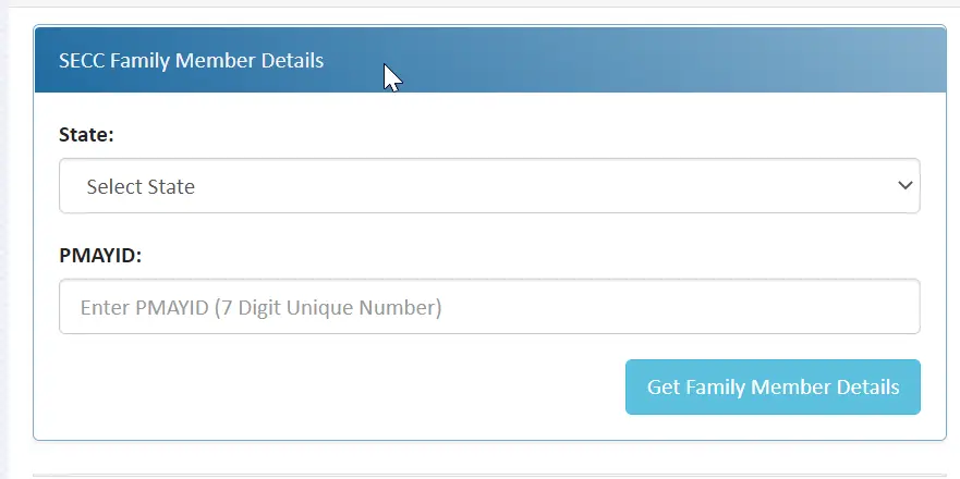 SECC Family Member Details