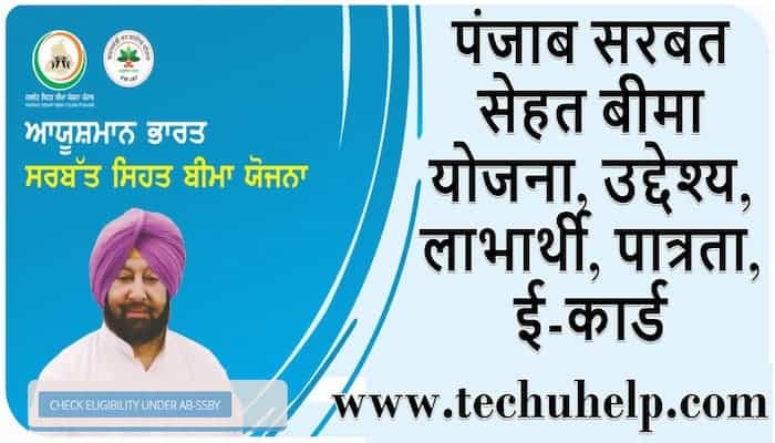 पंजाब सरबत सेहत बीमा योजना, उद्देश्य, लाभार्थी, पात्रता, ई-कार्ड