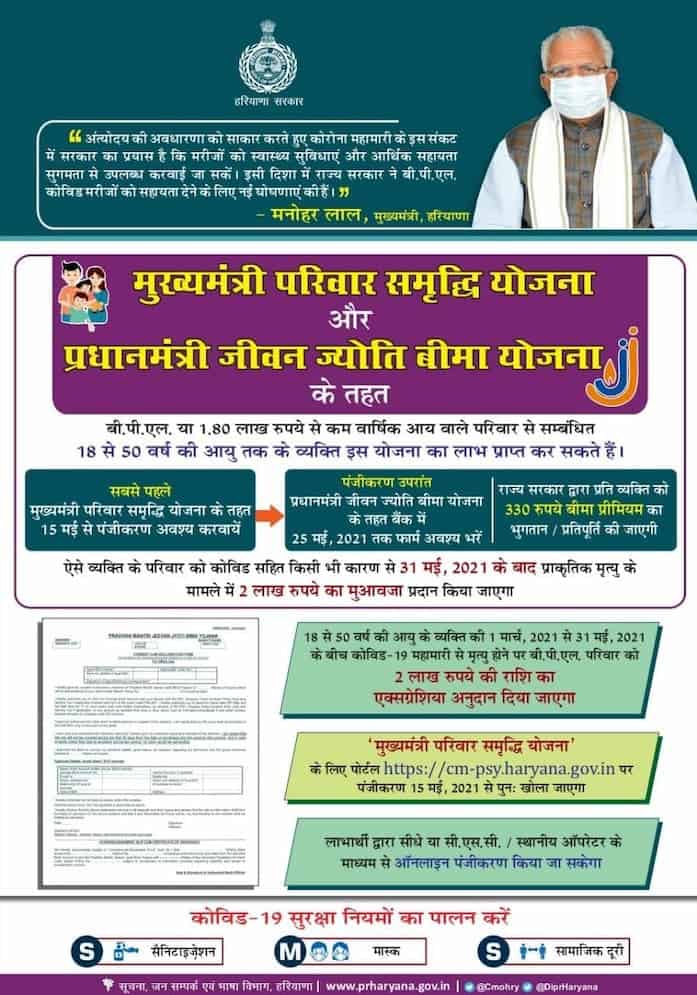 Mukhyamantri Parivar Samridhi Yojana Details