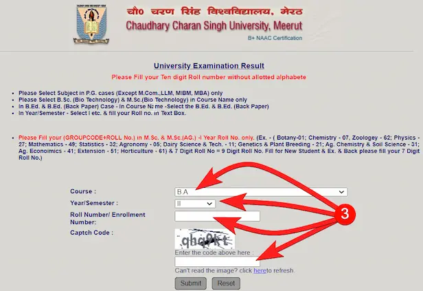 सीसीएस यूनिवर्सिटी रिजल्ट देखने का तरीका [How to check CCS University Result]