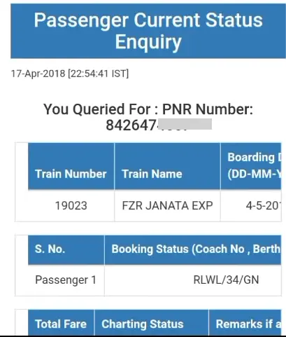 पीएनआर स्टेटस ऑनलाइन कैसे चेक करें? [How to check PNR status online?]