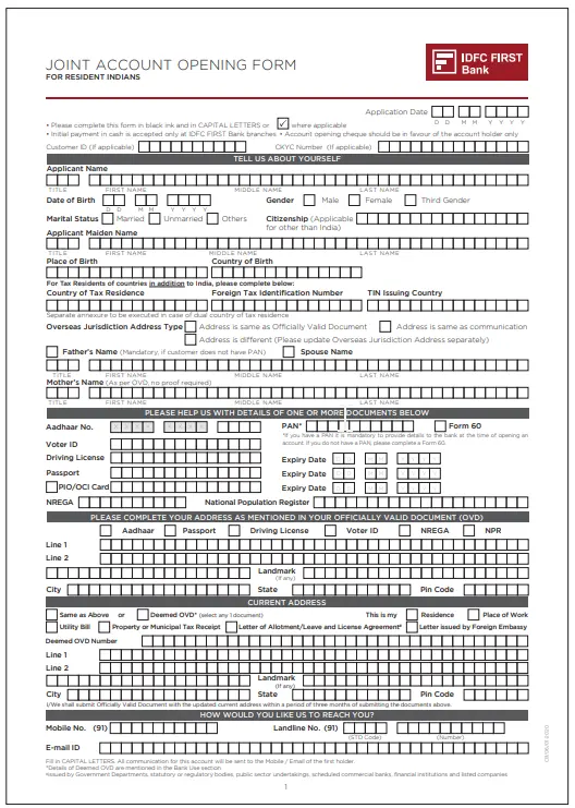 जॉइंट सेविंग अकाउंट के लिए कैसे आवेदन करें?