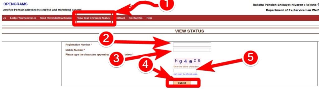 रक्षा पेंशन शिकायत निवारण पोर्टल 2024 पर शिकायत कैसे दर्ज करें 2